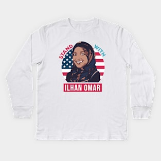 Ilhan Omar Kids Long Sleeve T-Shirt